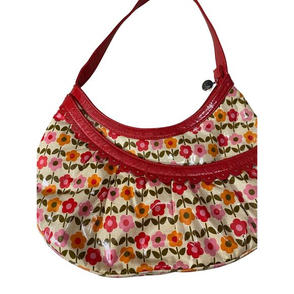 Vera Bradley Hobo Purse Frill Hotsy Totsy Collection Red Trim Waterproof RETIRED - Picture 14 of 15